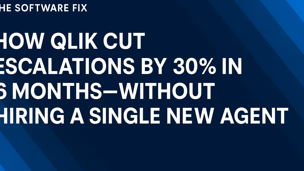 How Qlik Cut Escalations by 30% in 6 Months—Without Hiring a Single New Agent